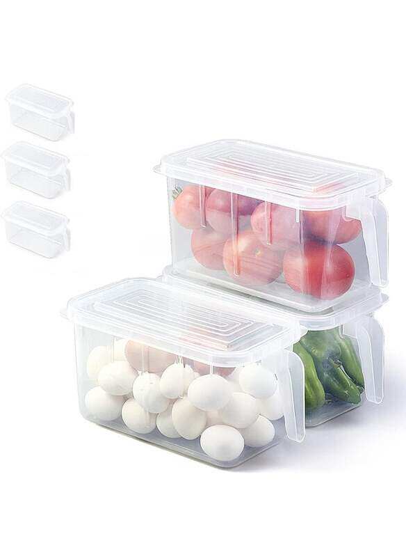 3-Piece Refrigerator Organizer, Stackable Plastic Kitchen Food Storage Containers with Lids and Handle for Fruits and Vegetables, Freezer Safe Food St
3-Piece Refrigerator Organizer, Stackable Plastic Kitchen Food Storage Containers with Lids and Handle for Fruits and Vegetables, Freezer Safe Food St