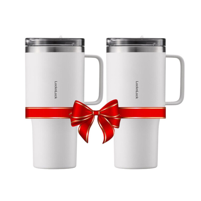 LocknLock Metro Mug King 820ml, Pack of 2 - Insulated BPA-Free Stainless Steel Mugs with Handles & Spill-Resistant Lids for Hot & Cold Drinks
LocknLock Metro Mug King 820ml, Pack of 2 - Insulated BPA-Free Stainless Steel Mugs with Handles & Spill-Resistant Lids for Hot & Cold Drinks