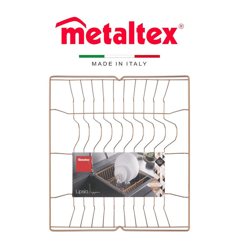 Metaltex Lipsia Copper Dish Drainer - Rust-Proof & Stylish with Polytherm Coating
Metaltex Lipsia Copper Dish Drainer - Rust-Proof & Stylish with Polytherm Coating