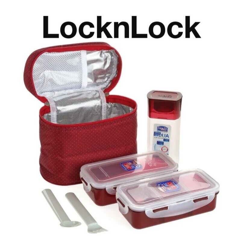 Lock & Lock LocknLock 3pcs Insulated Lunch Bag Set - Red, Airtight and BPA-Free Containers with Water Bottle
Lock & Lock LocknLock 3pcs Insulated Lunch Bag Set - Red, Airtight and BPA-Free Containers with Water Bottle