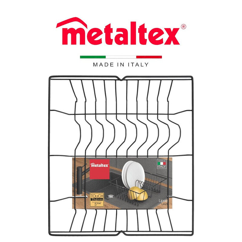 Metaltex Lipsia Lava Touch Dish Drainer - Anti-Rust & Scratch-Resistant with Touch-Therm Coating
Metaltex Lipsia Lava Touch Dish Drainer - Anti-Rust & Scratch-Resistant with Touch-Therm Coating