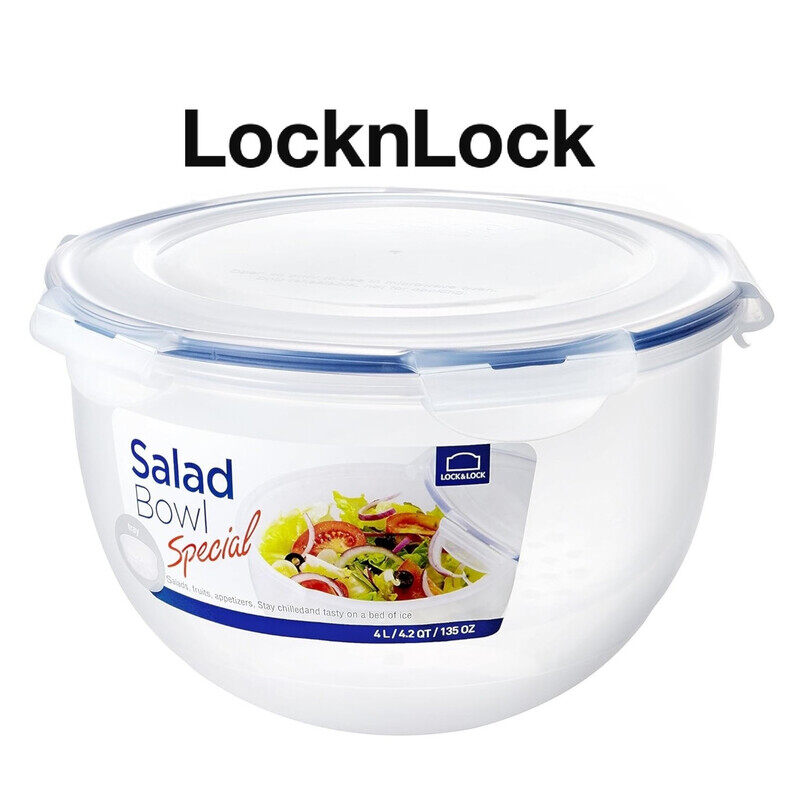 Lock & Lock LocknLock Salad Bowl 4-liter - Airtight, BPA-Free, Microwave, Freezer, and Dishwasher Safe
Lock & Lock LocknLock Salad Bowl 4-liter - Airtight, BPA-Free, Microwave, Freezer, and Dishwasher Safe