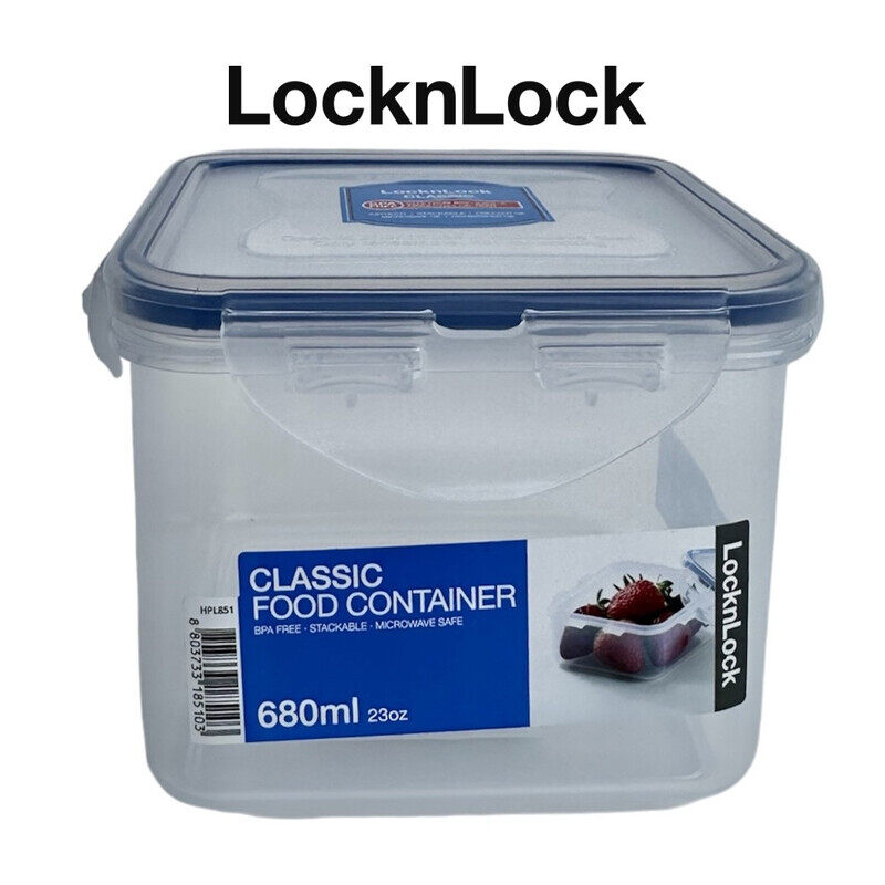 Lock & Lock LocknLock Square Food Container 680ml - Airtight, BPA-Free, Microwave, Freezer, and Dishwasher Safe
Lock & Lock LocknLock Square Food Container 680ml - Airtight, BPA-Free, Microwave, Freezer, and Dishwasher Safe