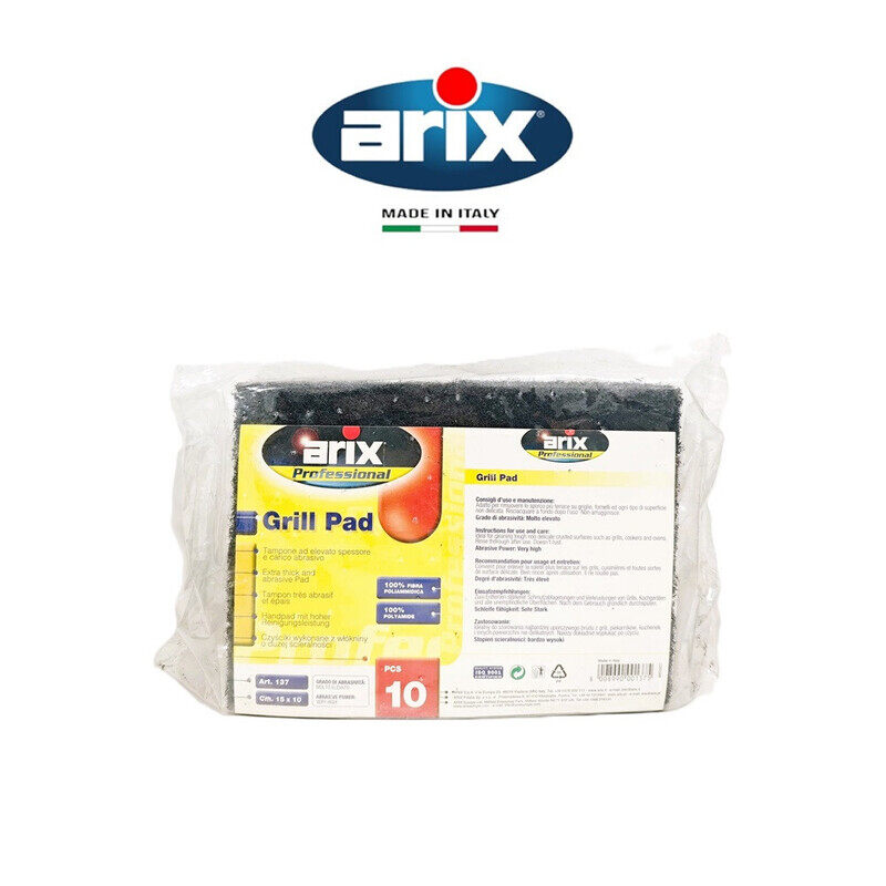Arix Professional 10-pcs Grill Pad - Heavy-Duty Abrasive Scouring for Tough Cleaning
Arix Professional 10-pcs Grill Pad - Heavy-Duty Abrasive Scouring for Tough Cleaning