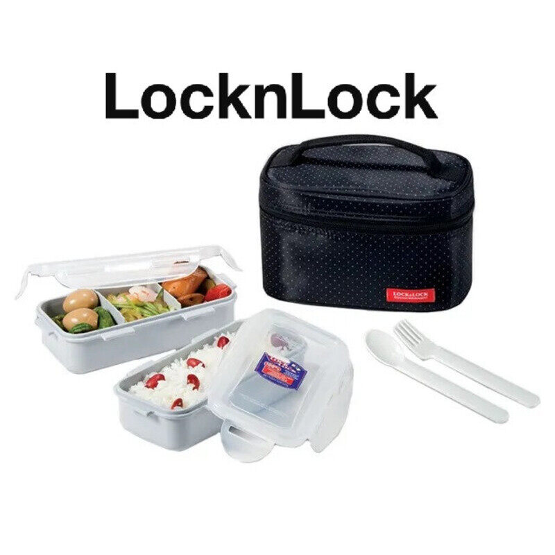 Lock & Lock LocknLock 2pcs Insulated Lunch Bag Set - Black, Airtight and BPA-Free Containers
Lock & Lock LocknLock 2pcs Insulated Lunch Bag Set - Black, Airtight and BPA-Free Containers
