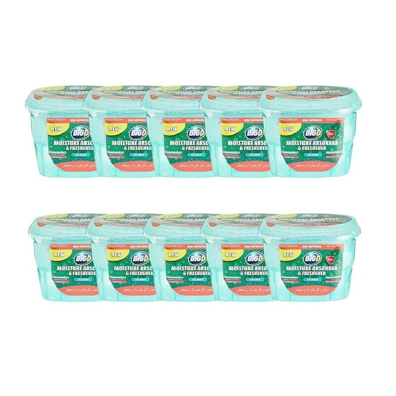 Big D Moisture Absorber & Freshener Cool Marine - PACK of 10 - Long-Lasting Odor & Moisture Control
Big D Moisture Absorber & Freshener Cool Marine - PACK of 10 - Long-Lasting Odor & Moisture Control