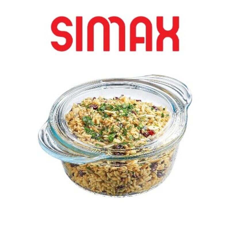 Simax Round Casserole with Glass Lid 2L + 0.9L - Heat-Resistant Glass, Multi-Functional for Baking, Stewing & Roasting, Oven & Fridge Safe
Simax Round Casserole with Glass Lid 2L + 0.9L - Heat-Resistant Glass, Multi-Functional for Baking, Stewing & Roasting, Oven & Fridge Safe
