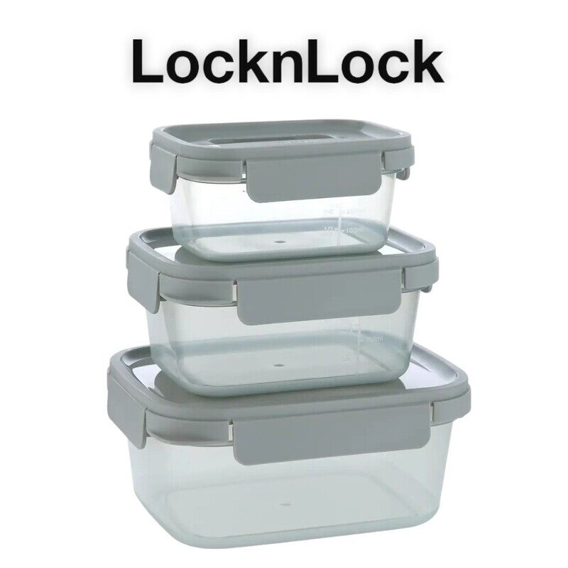 Lock & Lock LocknLock Nestopia Airtight Containers 500ml + 920ml + 1.6L (Set of 3) - Microwave and Freezer Safe
Lock & Lock LocknLock Nestopia Airtight Containers 500ml + 920ml + 1.6L (Set of 3) - Microwave and Freezer Safe