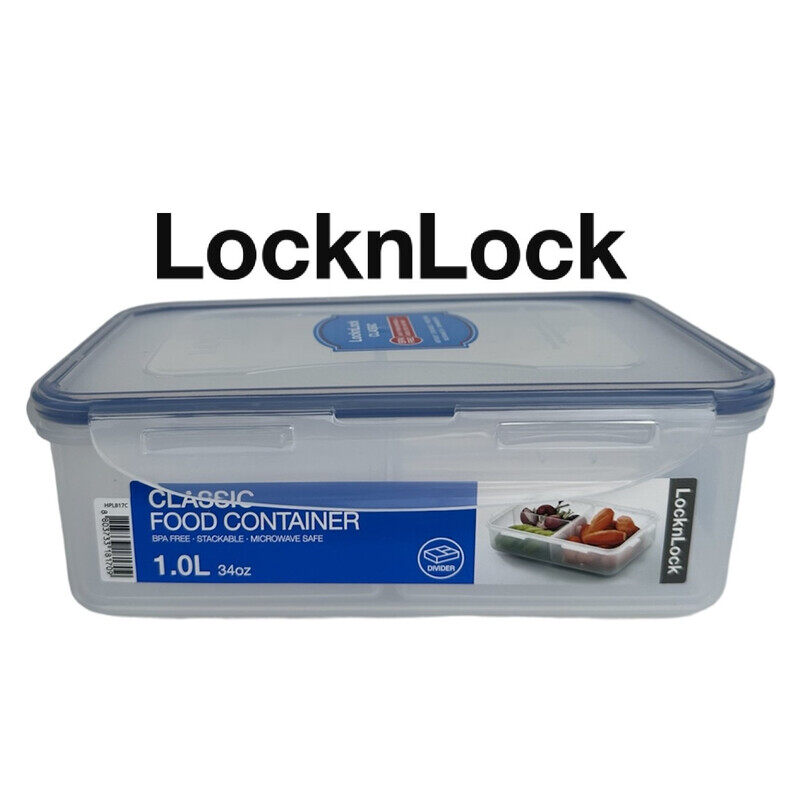 Lock & Lock LocknLock Rectangular Food Container with Divider 1L - Airtight, BPA-Free, Microwave, Freezer, and Dishwasher Safe
Lock & Lock LocknLock Rectangular Food Container with Divider 1L - Airtight, BPA-Free, Microwave, Freezer, and Dishwasher Safe