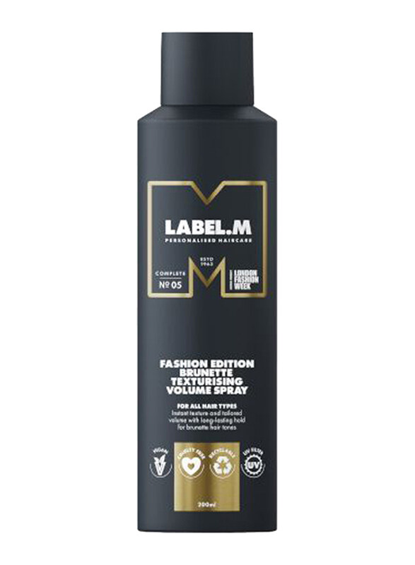 Label.M Fashion Edition Brunette Texturizing Volume Spray for All Hair Types, 200ml
Label.M Fashion Edition Brunette Texturizing Volume Spray for All Hair Types, 200ml