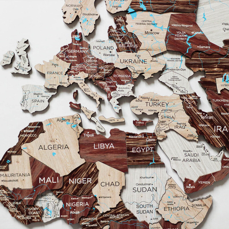 Enjoy The Wood 3D Luminous Wooden World Map Decor Handcrafted and Stylish Wall Art, M, 100x60cm, Cappuccino
Enjoy The Wood 3D Luminous Wooden World Map Decor Handcrafted and Stylish Wall Art, M, 100x60cm, Cappuccino
