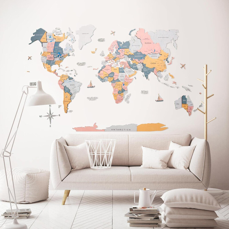 Enjoy The Wood 3D Elegant Wooden World Map Decor Wall Art, L, 150x90cm, Festival
Enjoy The Wood 3D Elegant Wooden World Map Decor Wall Art, L, 150x90cm, Festival
