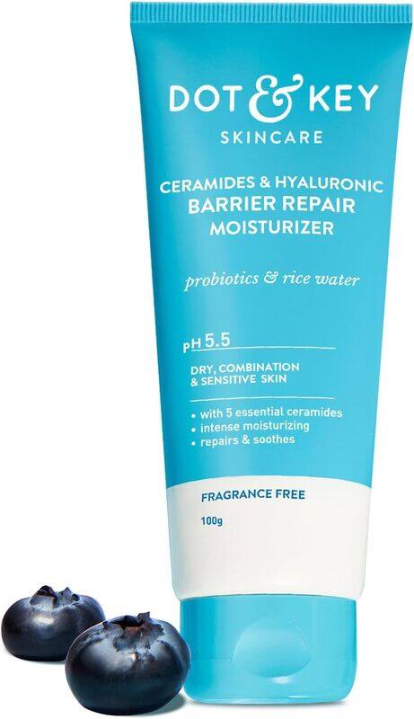 Dot & Key Ceramides & Hyaluronic Hydrating Face Cream With Probiotic Barrier Repair For Dry Skin, 100g
Dot & Key Ceramides & Hyaluronic Hydrating Face Cream With Probiotic Barrier Repair For Dry Skin, 100g