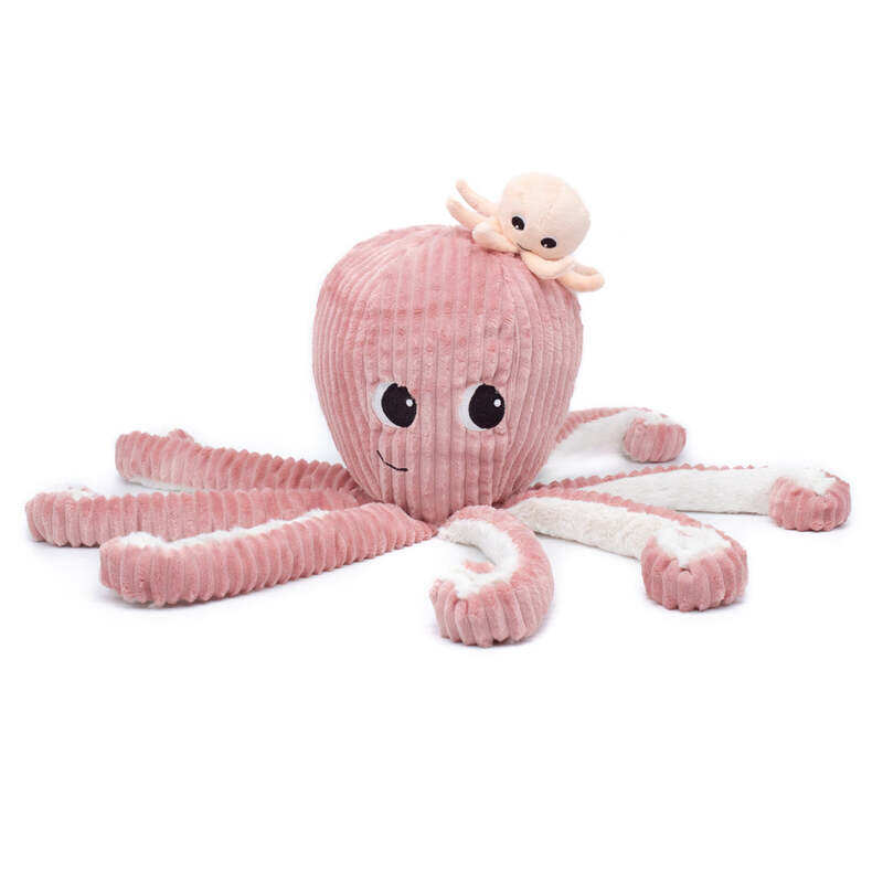 Les Deglingos Filou the Octopus Mum & Baby Plush Toy - Soft & Cuddly Pink ,45 cm Plush with Hidden Baby Octopus Ideal for Kids from Birth
Les Deglingos Filou the Octopus Mum & Baby Plush Toy - Soft & Cuddly Pink ,45 cm Plush with Hidden Baby Octopus Ideal for Kids from Birth