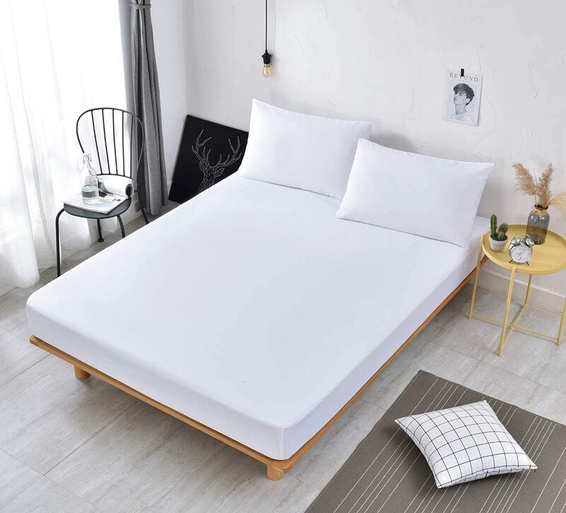 Aceir 3-Piece 180 TC Premium Collection Solid Print Cotton Flat Bedsheet Set, 1 Bedsheet + 2 Pillow Cases, Queen, White
Aceir 3-Piece 180 TC Premium Collection Solid Print Cotton Flat Bedsheet Set, 1 Bedsheet + 2 Pillow Cases, Queen, White