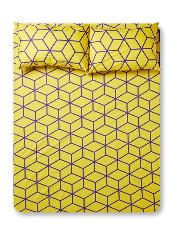 Aceir 3-Piece 180 TC Premium Collection Printed Cotton Bedsheet Set, 1 Bedsheet + 2 Pillow Cases, Queen, Marigold Yellow
Aceir 3-Piece 180 TC Premium Collection Printed Cotton Bedsheet Set, 1 Bedsheet + 2 Pillow Cases, Queen, Marigold Yellow