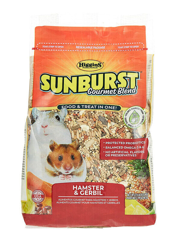 Higgins Sunburst Gourmet Blend Hamsters & Gerbils Dry Food, 2.5 Lbs, Multicolour
Higgins Sunburst Gourmet Blend Hamsters & Gerbils Dry Food, 2.5 Lbs, Multicolour