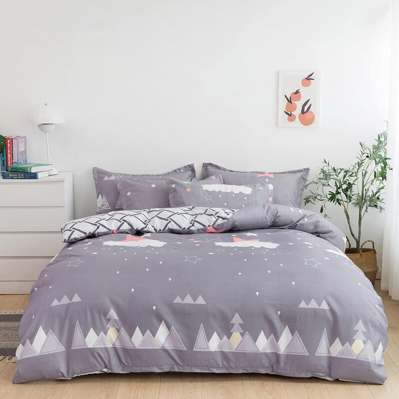 RISHAHOME 6-Piece Microfibre Duvet Cover Set, 1 Duvet Cover + 1 Fitted Sheet + 4 Pillow Covers, King, Multicolour
RISHAHOME 6-Piece Microfibre Duvet Cover Set, 1 Duvet Cover + 1 Fitted Sheet + 4 Pillow Covers, King, Multicolour