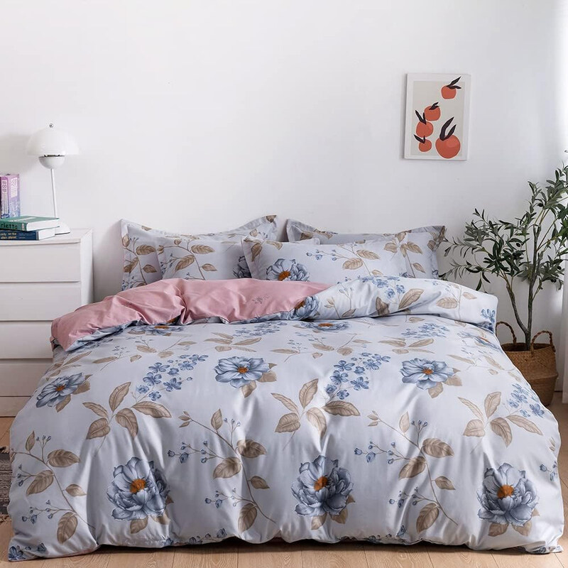 RISHAHOME 6-Piece Microfibre Duvet Cover Set, 1 Duvet Cover + 1 Flat Sheet + 4 Pillow Covers, Double, Multicolour
RISHAHOME 6-Piece Microfibre Duvet Cover Set, 1 Duvet Cover + 1 Flat Sheet + 4 Pillow Covers, Double, Multicolour