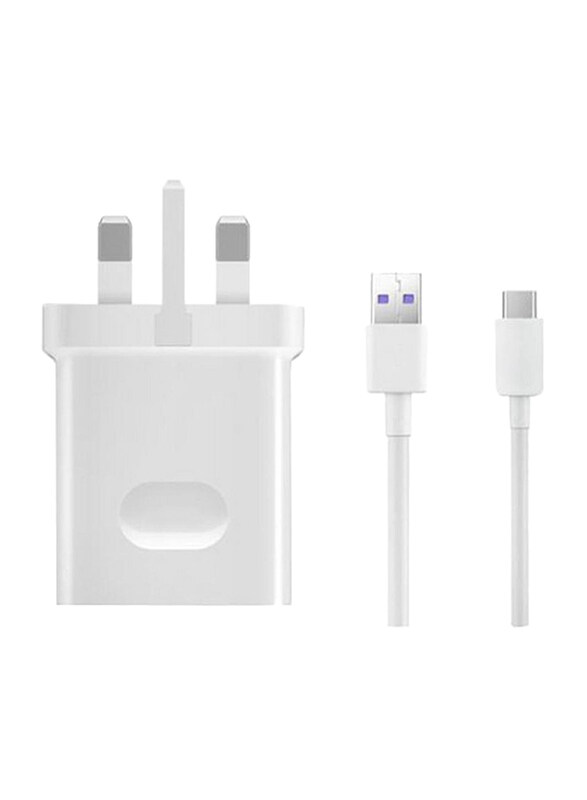 Huawei AP81 Super Home Fast AC-UK Wall Charger, 2A with USB Type A to USB Type-C Cable, White
Huawei AP81 Super Home Fast AC-UK Wall Charger, 2A with USB Type A to USB Type-C Cable, White