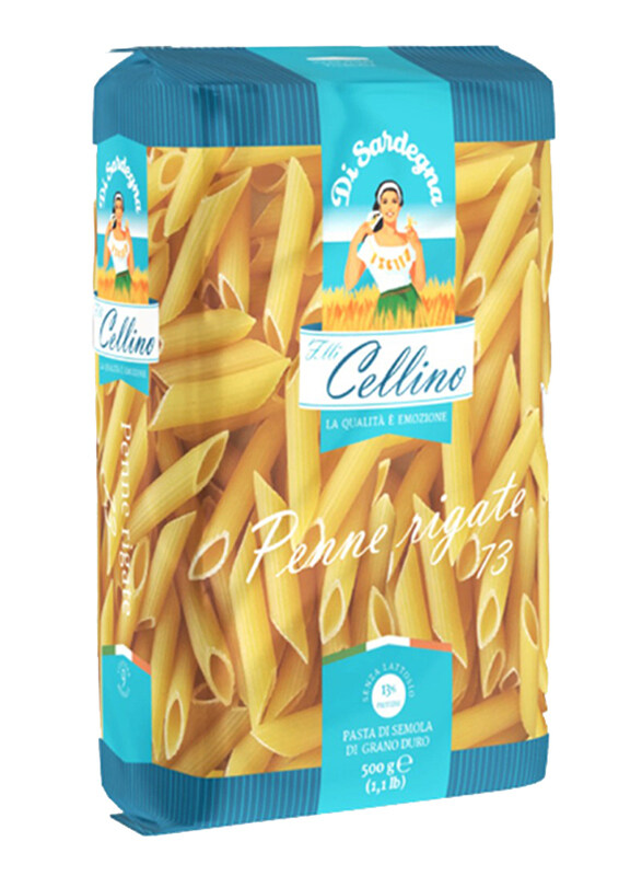 F lli Cellino F. lli Cellino - Penne Rigate 73 Pasta - Italian Wheat Quality Pasta with 13% Proteins - 500g
F lli Cellino F. lli Cellino - Penne Rigate 73 Pasta - Italian Wheat Quality Pasta with 13% Proteins - 500g