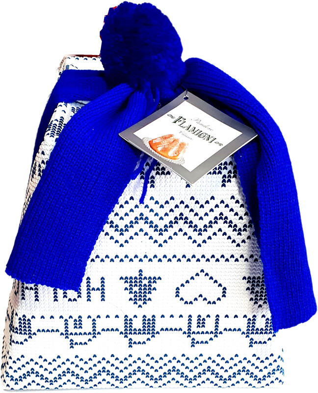 Flamigni - The Ho Ho Ho Luxury Italian Pandoro Sweet Bread Collection Natural Levended Handwrapped with Precious Paper with Blue Wool Scarf - 1 kg
Flamigni - The Ho Ho Ho Luxury Italian Pandoro Sweet Bread Collection Natural Levended Handwrapped with Precious Paper with Blue Wool Scarf - 1 kg