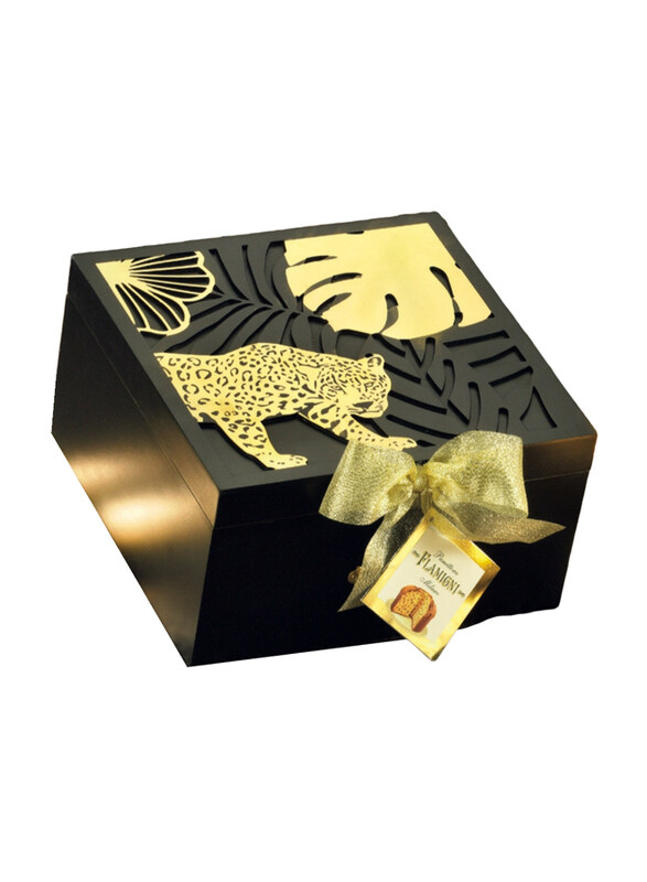 Flamigni Italian Low Milano Gourmet Panettone in Savannah Box in Drilled Wood with Satin Gold Particulars, 750g
Flamigni Italian Low Milano Gourmet Panettone in Savannah Box in Drilled Wood with Satin Gold Particulars, 750g