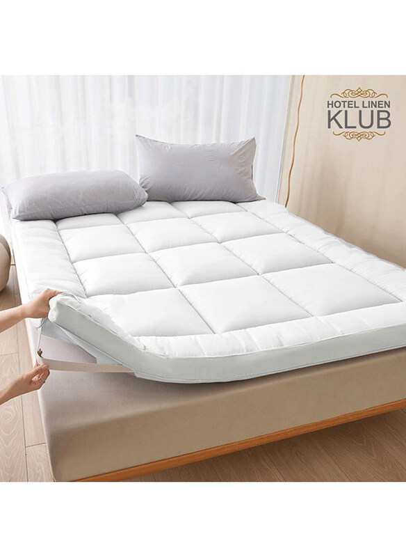 Hotel Linen Klub 500GSM Soft and Firm Fiber and 100% Cotton 233TC Down Proof Fabric Mattress Topper with Piping and Highly Elastic Bands, Single, Whit
Hotel Linen Klub 500GSM Soft and Firm Fiber and 100% Cotton 233TC Down Proof Fabric Mattress Topper with Piping and Highly Elastic Bands, Single, Whit
