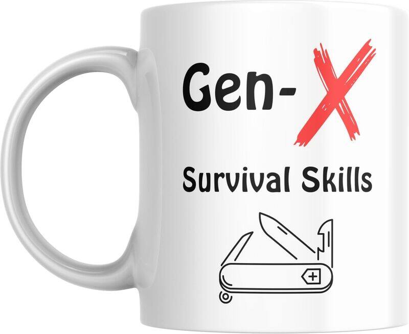 SIESTASAFARI Funny Coffee Mug Gen X Survival, 11oz, Gift for Gen-X'er, Husband, Brother, Uncle, Grandfather, Boyfriend
SIESTASAFARI Funny Coffee Mug Gen X Survival, 11oz, Gift for Gen-X'er, Husband, Brother, Uncle, Grandfather, Boyfriend