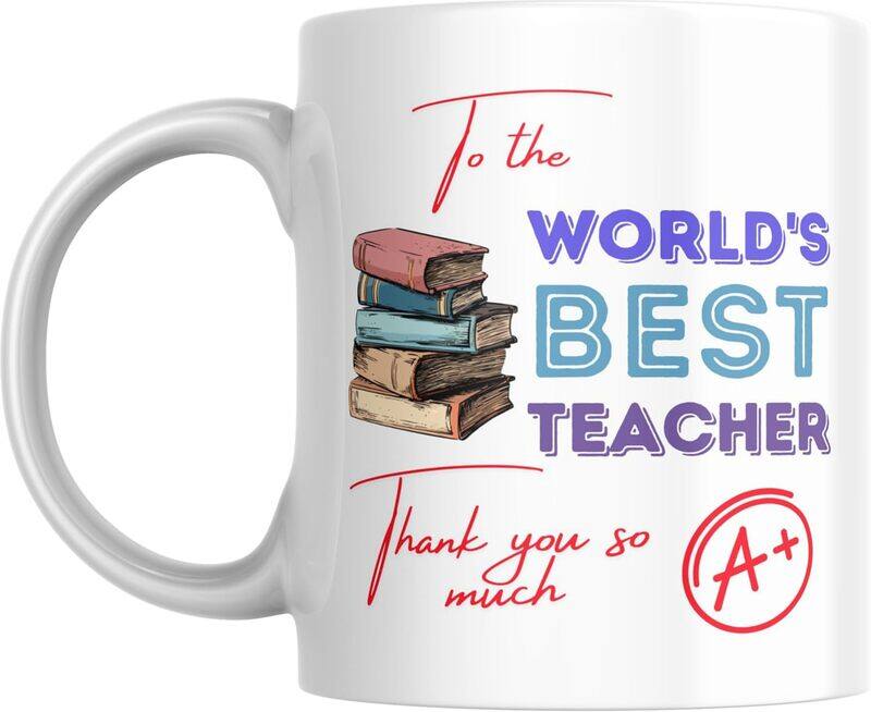 SIESTASAFARI Teacher Appreciation Coffee Mug, 11oz, 'World's Best Teacher' Thank You Gift for Teacher, Teacher's Day, End of Year
SIESTASAFARI Teacher Appreciation Coffee Mug, 11oz, 'World's Best Teacher' Thank You Gift for Teacher, Teacher's Day, End of Year