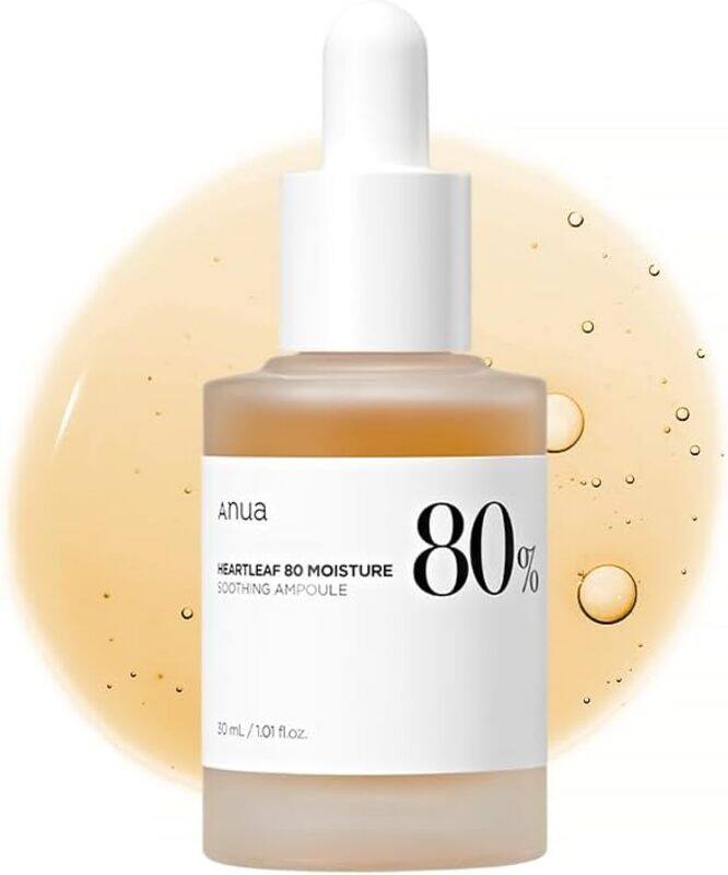 Anua Heartleaf 80% Soothing Ampoule 30ml / 1.01 fl.oz. I non-greasy, highly concentrated skin calm serum hydrating panthenol B5 calming treatment esse
Anua Heartleaf 80% Soothing Ampoule 30ml / 1.01 fl.oz. I non-greasy, highly concentrated skin calm serum hydrating panthenol B5 calming treatment esse