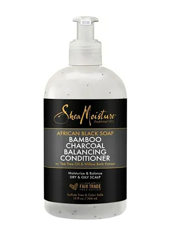 Sheamoisture African Black Soap Bamboo Charcoal Balancing Conditioner for All Hair Types, 384ml
Sheamoisture African Black Soap Bamboo Charcoal Balancing Conditioner for All Hair Types, 384ml