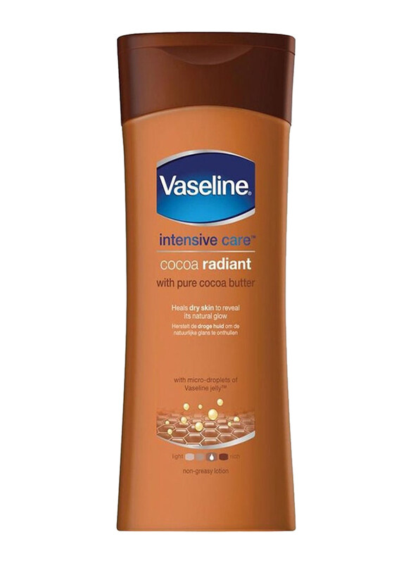Vaseline Intensive Care Cocoa Radiant Body Lotion with Pure Brown Cocoa Butter, 400ml
Vaseline Intensive Care Cocoa Radiant Body Lotion with Pure Brown Cocoa Butter, 400ml
