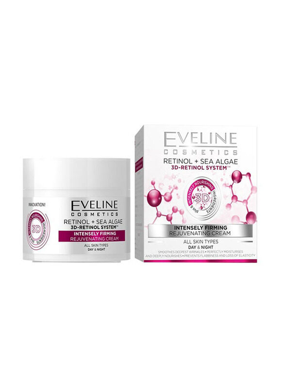 Eveline Cosmetics Retinol With Sea Algae Intensely Firming Rejuvenating Cream, 1.76oz
Eveline Cosmetics Retinol With Sea Algae Intensely Firming Rejuvenating Cream, 1.76oz