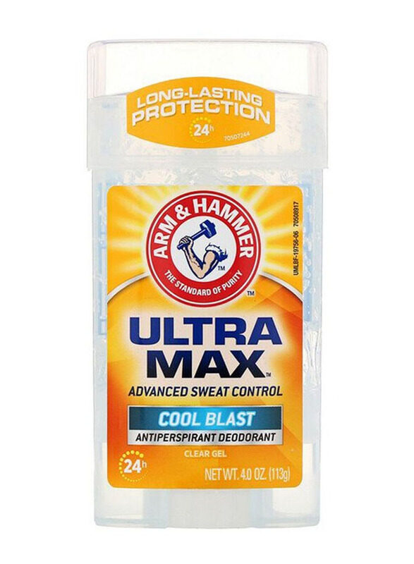 Arm & Hammer Ultra Max Cool Blast Clear Gel Antiperspirant Deodorant For Men, 113g m
Arm & Hammer Ultra Max Cool Blast Clear Gel Antiperspirant Deodorant For Men, 113g m