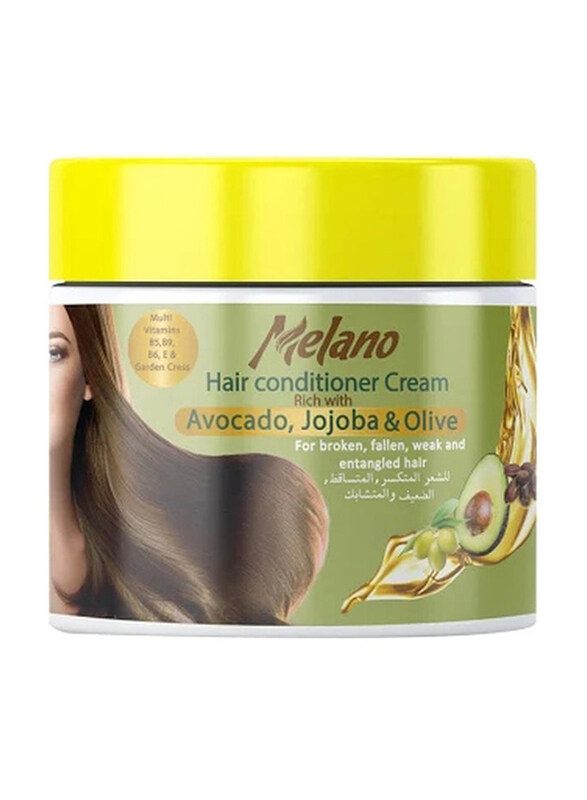 Melano Hair Conditioner Cream Rich with Avocado Jojoba & Olive for All Hair Types, 400gm
Melano Hair Conditioner Cream Rich with Avocado Jojoba & Olive for All Hair Types, 400gm