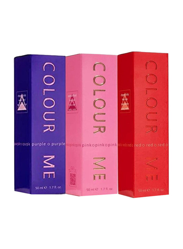 Milton Lloyd 3-Piece Colour Me Perfume Set for Women, Red 50ml EDP Perfume. Blue 50 EDP Perfume, Pink 50ml EPD
Milton Lloyd 3-Piece Colour Me Perfume Set for Women, Red 50ml EDP Perfume. Blue 50 EDP Perfume, Pink 50ml EPD