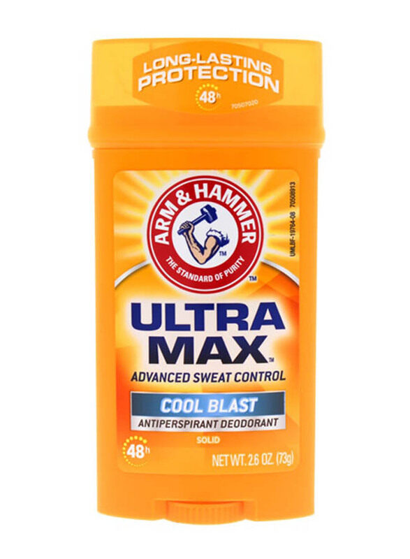 Arm & Hammer Ultra Max Cool Blast Anti-Perspirant And Deodorant Stick, 73gm
Arm & Hammer Ultra Max Cool Blast Anti-Perspirant And Deodorant Stick, 73gm