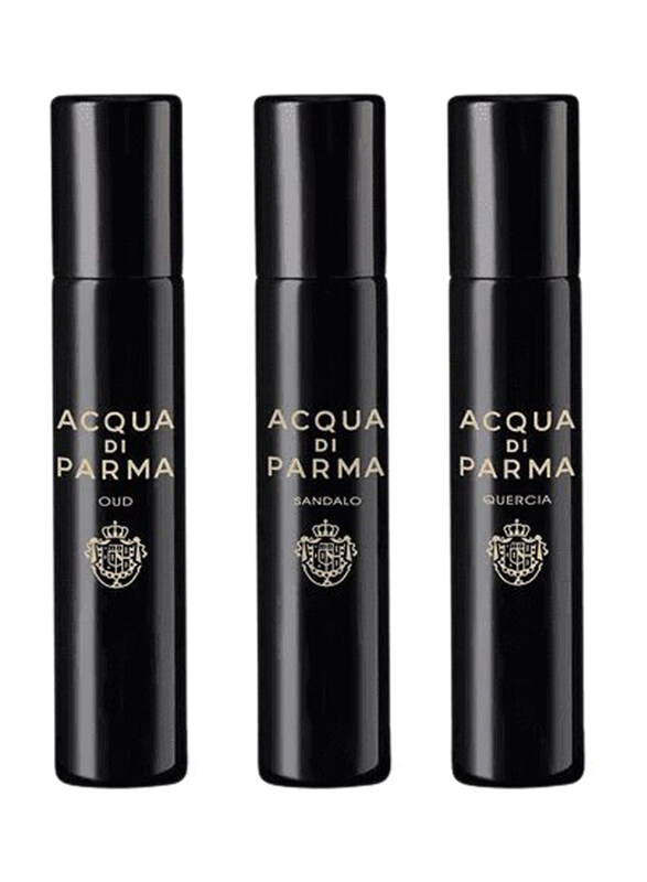 Acqua Di Parma Ingredient Collection 5-Piece Gift Set Unisex, 7ml Leather EDP Perfume, 7ml Oud EDP Perfume, 7ml Osmanthus EDP Perfume, 7ml Quercia EDP Perfume, 7ml Sandalo EDP Perfume
Acqua Di Parma Ingredient Collection 5-Piece Gift Set Unisex, 7ml Leather EDP Perfume, 7ml Oud EDP Perfume, 7ml Osmanthus EDP Perfume, 7ml Quercia EDP Perfume, 7ml Sandalo EDP Perfume