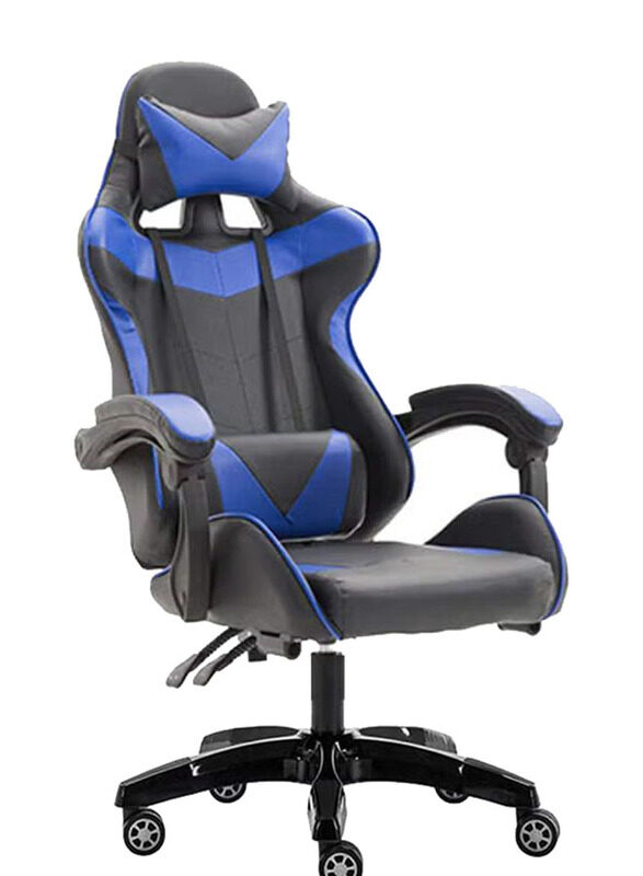 Karnak PU Leather Ergonomic Racing Style 360° Swivel Adjustable Height High Back Gaming Chair with Headrest & Lumbar Support, Black/Blue
Karnak PU Leather Ergonomic Racing Style 360° Swivel Adjustable Height High Back Gaming Chair with Headrest & Lumbar Support, Black/Blue