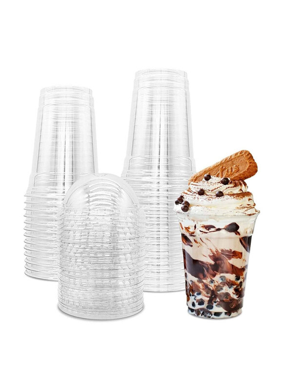 Vsell24 12oz 250-Piece Plastic Disposable Drinking Cup Set with Dome Lid, Clear
Vsell24 12oz 250-Piece Plastic Disposable Drinking Cup Set with Dome Lid, Clear