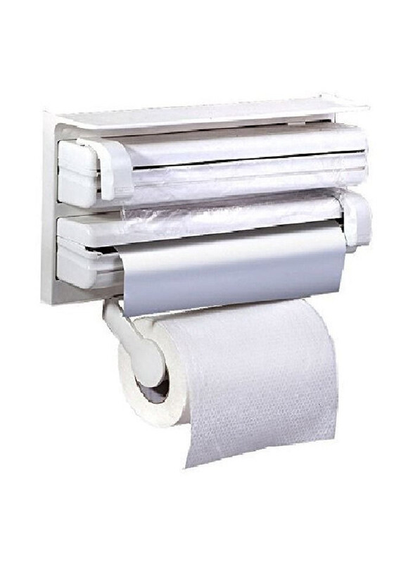 Generic 3-in-1 Kitchen Wall Mounted Paper Towel Holder Cling Film Tinfoil Triple Roll Dispenser, White
Generic 3-in-1 Kitchen Wall Mounted Paper Towel Holder Cling Film Tinfoil Triple Roll Dispenser, White