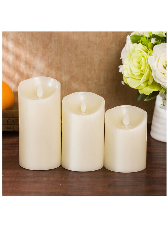 Generic 3-Piece Flickering Flameless Battery Operated Tea Light Candles with 6 Hours Automatic Timer for Wedding Party Festival Birthday Home Decor, White
Generic 3-Piece Flickering Flameless Battery Operated Tea Light Candles with 6 Hours Automatic Timer for Wedding Party Festival Birthday Home Decor, White