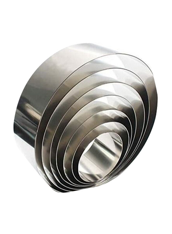 Generic 6-Piece Round Shape Mousse Ring Molds for Cake Decoration and Baking, Silver
Generic 6-Piece Round Shape Mousse Ring Molds for Cake Decoration and Baking, Silver