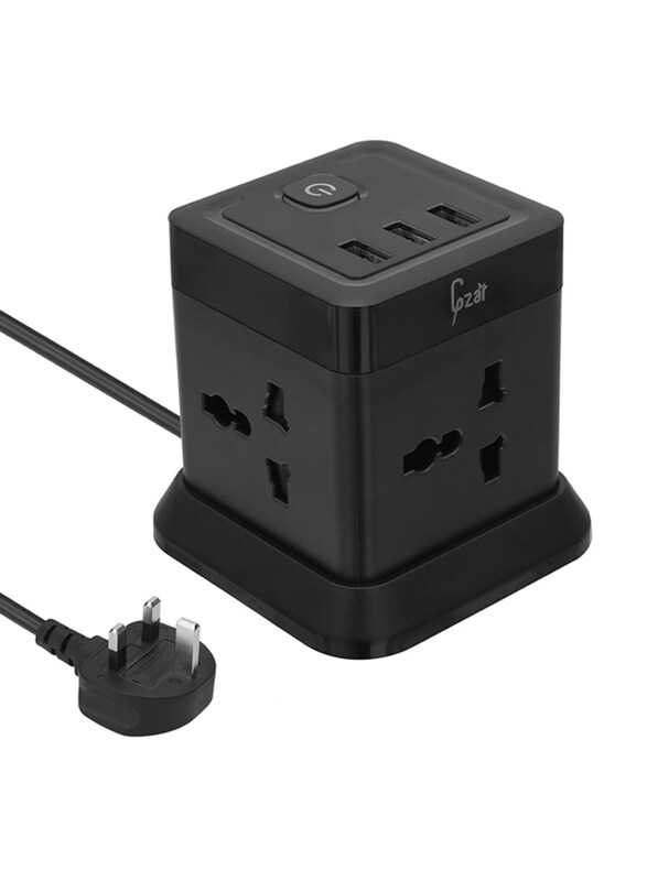 Gzar Cube Power Strip Tower Charger with 4 Outlet Plug Sockets & 3 USB Ports, Black
Gzar Cube Power Strip Tower Charger with 4 Outlet Plug Sockets & 3 USB Ports, Black