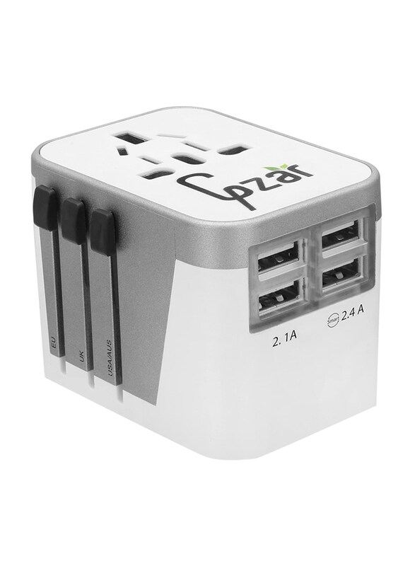 Gzar All-in-One Ultra-Fast Charger & Power Supply International Universal Travel Adapter Power Plug, White
Gzar All-in-One Ultra-Fast Charger & Power Supply International Universal Travel Adapter Power Plug, White