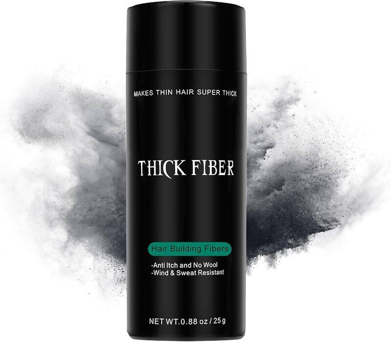 THICK FIBER - Hair Fibers for Thinning Hair (Black) 25g Bottle, Hair Loss concealer for Men & Women
THICK FIBER - Hair Fibers for Thinning Hair (Black) 25g Bottle, Hair Loss concealer for Men & Women