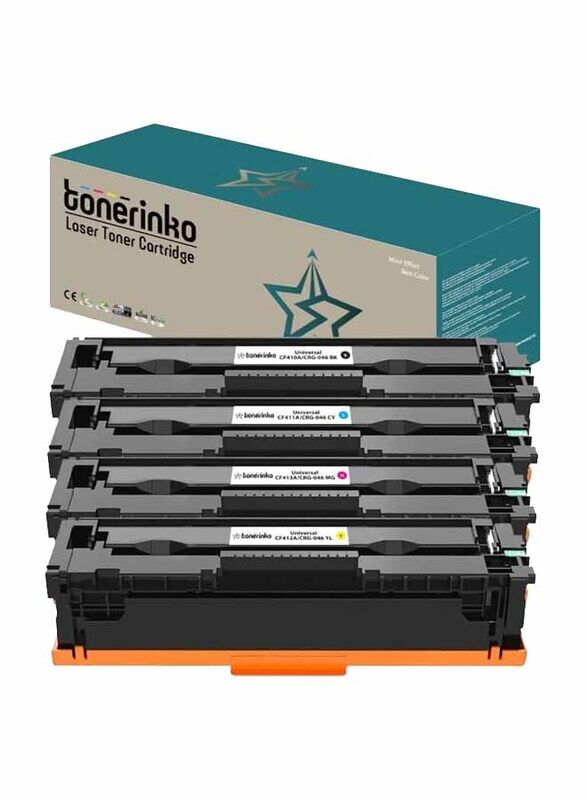 Tonerinko Cyan/Magenta/Yellow/Black Compatible Toner Cartridges for HP CF410A, 410X, CF410X
Tonerinko Cyan/Magenta/Yellow/Black Compatible Toner Cartridges for HP CF410A, 410X, CF410X