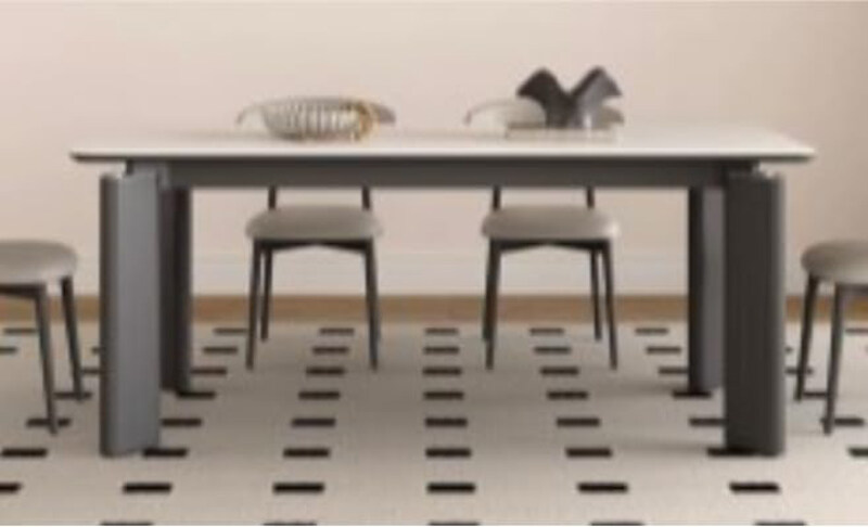 Neo Front Modern Dining Table with Crystalline Marble Top & Carbon Metal Legs, JC271, Multicolour
Neo Front Modern Dining Table with Crystalline Marble Top & Carbon Metal Legs, JC271, Multicolour