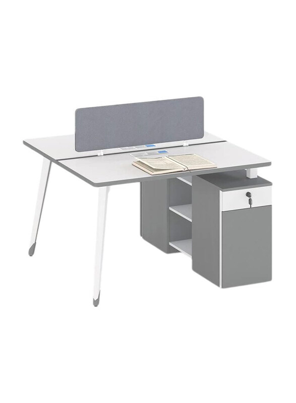 Neo Front Workstation Desk Face to Face Office MDF Computer Table with Side Drawer, Grey/White
Neo Front Workstation Desk Face to Face Office MDF Computer Table with Side Drawer, Grey/White